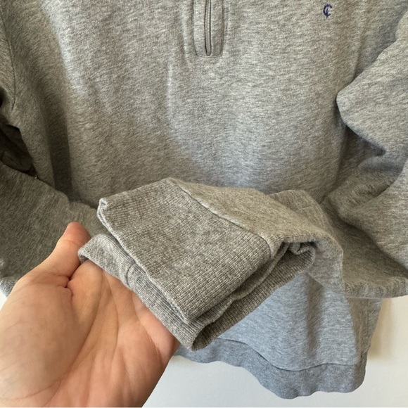 Criquet Men’s Medium 1/4 Zip Pullover Grey with Blue Logo Golf Workwear - Picture 4 of 5